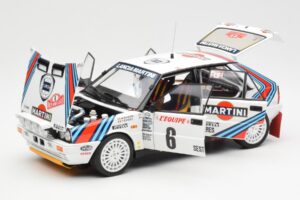 Lancia Delta HF 4WD #6 M. Biasion / T. Siviero Martini Rally Monte Carlo 1987 Kyosho 1:18 08960A Метал — снимка 2 от 8