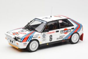 Lancia Delta HF 4WD #6 M. Biasion / T. Siviero Martini Rally Monte Carlo 1987 Kyosho 1:18 08960A Метал