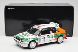 Lancia Delta HF Integrale Evo II Totip #5 A. Aghini / S. Farnocchia Rally Monte Carlo 1993 Kyosho 1:18 08348F Метал — снимка 8 от 8