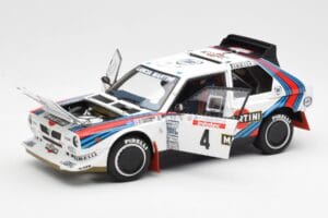 Lancia Delta S4 Martini #4 H. Toivonen / S. Cresto Rally Tour de Corse 1986 AUTOart 1:18 88620 Метал — снимка 2 от 8