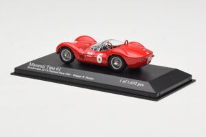 Maserati Tipo 61 #6 R. Penske SCCA National Race Meadowdale 1961 Minichamps 1:43 400611206 Метал — снимка 3 от 4