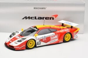 McLaren F1 GTR Gulf Team Davidoff #40 D. O'Rourke / G. Sugden / J. Auberlein 24 Hours of Le Mans 1998 Minichamps 1:18 5301338 — снимка 8 от 8
