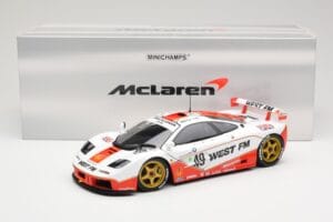 McLaren F1 GTR West Competition #49 J. Nielsen / J. Mass / T. Bscher 24 Hours of Le Mans 1995 Minichamps 1:18 530133549 Метал — снимка 8 от 8