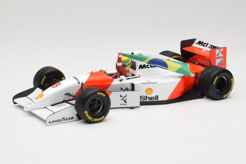 McLaren MP4/8 Ford #8 A. Senna Winner European GP Donington 1993 Minichamps 1:18 540931848 Метал