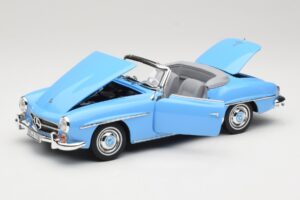 Mercedes 190 SL W121 Светлосиньо Norev 1:18 183400 Метал — снимка 2 от 8