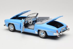 Mercedes 190 SL W121 Светлосиньо Norev 1:18 183400 Метал — снимка 5 от 8