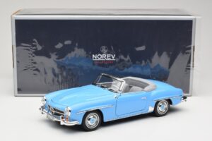 Mercedes 190 SL W121 Светлосиньо Norev 1:18 183400 Метал — снимка 8 от 8
