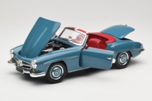 Mercedes 190 SL W121 Синьо Minichamps 1:18 103037033 Метал — снимка 2 от 8