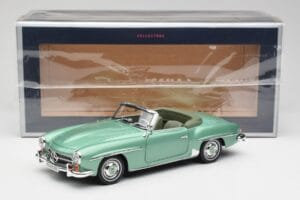 Mercedes 190 SL W121 Светлозелен Металик Norev 1:18 183401 Метал — снимка 9 от 9