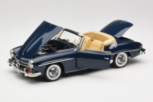 Mercedes 190 SL W121 Middle Blue Norev 1:18 183403 Метал — снимка 2 от 8