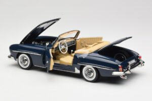 Mercedes 190 SL W121 Middle Blue Norev 1:18 183403 Метал — снимка 5 от 8