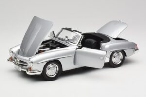 Mercedes 190 SL W121 Сребристо Сив Minichamps 1:18 100037031 Метал — снимка 2 от 8