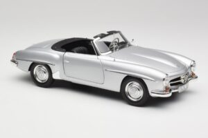 Mercedes 190 SL W121 Сребристо Сив Minichamps 1:18 100037031 Метал — снимка 6 от 8