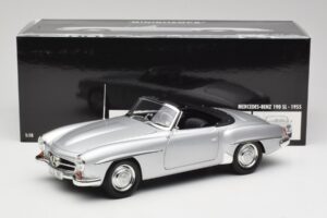 Mercedes 190 SL W121 Сребристо Сив Minichamps 1:18 100037031 Метал — снимка 8 от 8