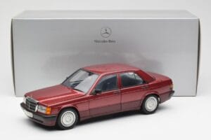 Mercedes 190E W201 2.0 Червен Dealer Edition AUTOart 1:18 B66040383 Метал — снимка 8 от 8