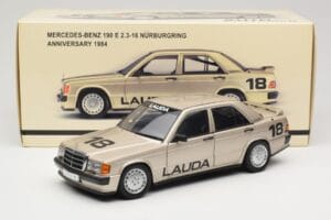 Mercedes 190E 2.3-16 W201 #1 N. Lauda Race of Champions Nurburgring 1984 AUTOart 1:18 88431 Метал — снимка 8 от 8