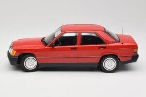 Mercedes 190E W201 Червен Minichamps 1:18 155037000 Метал — снимка 3 от 6