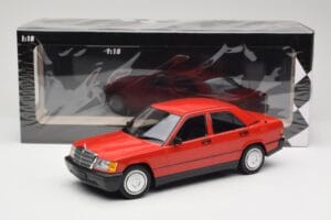 Mercedes 190E W201 Червен Minichamps 1:18 155037000 Метал — снимка 6 от 6