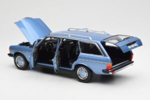 Mercedes 200 S123 T-Model Diamond Син Дилърско Издание Norev 1:18 B66040671 Метал — снимка 5 от 8