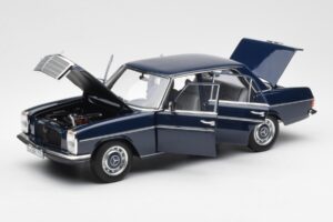 Mercedes 200 W114 Midnight Син Дилърско Издание Norev 1:18 B66040694 Метал — снимка 2 от 8