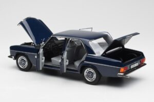Mercedes 200 W114 Midnight Син Дилърско Издание Norev 1:18 B66040694 Метал — снимка 5 от 8