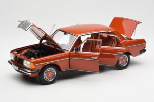 Mercedes 200 W123 English Червен Дилърско Издание Norev 1:18 B66040653 Метал — снимка 2 от 8