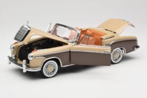 Mercedes 220 SE W128 Кабриолет Бронзово Червен Sun Star 1:18 3572 Метал — снимка 2 от 8