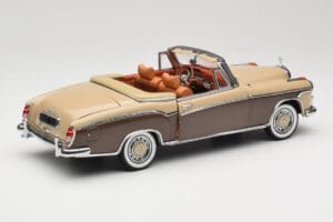 Mercedes 220 SE W128 Кабриолет Бронзово Червен Sun Star 1:18 3572 Метал — снимка 3 от 8
