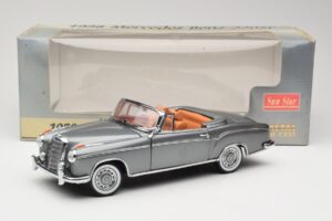 Mercedes 220 SE W128 Кабриолет Grey Metallic Sun Star 1:18 3352-M1 Метал — снимка 8 от 8
