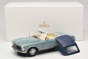 Mercedes 230 SL W113 Horizon Blue Norev 1:18 183992 Метал — снимка 9 от 9