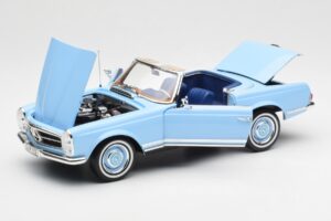 Mercedes 230 SL W113 Pagoda Horizon Син Дилърско Издание Norev 1:18 B66040633 Метал — снимка 2 от 10