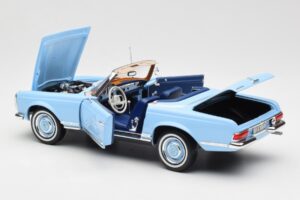 Mercedes 230 SL W113 Pagoda Horizon Син Дилърско Издание Norev 1:18 B66040633 Метал — снимка 7 от 10