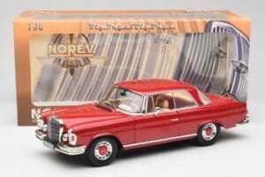 Mercedes 280 SE W108 Червен Norev 1:18 193527 Метал — снимка 8 от 8