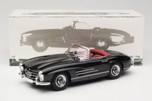 Mercedes 300 SL W198 Roadster Черен Minichamps 1:18 180039036 Метал — снимка 8 от 8