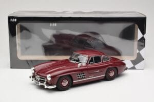 Mercedes 300 SL W198 Gullwing Тъмночервен Minichamps 1:18 110037218 Метал — снимка 8 от 8