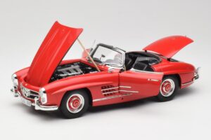 Mercedes 300 SL W198 Roadster Червен С Твърд Покрив Minichamps 1:18 180039041 Метал — снимка 2 от 8