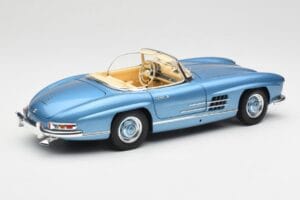 Mercedes 300 SL W198 Roadster Hardtop Light Blue Metallic Minichamps 1:18 180039042 Метал — снимка 4 от 9