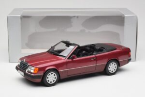 Mercedes 300CE-24 A124 Кабриолет Almandine Червен Металик Norev 1:18 B66040616 Метал — снимка 8 от 8