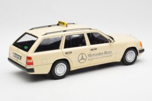 Mercedes 300D S124 T-Model Светла Слонова Кост Taxi Дилърско Издание Norev 1:18 B66040702 Метал — снимка 3 от 8