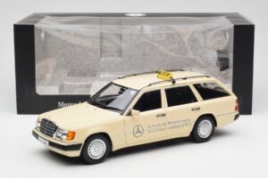Mercedes 300D S124 T-Model Светла Слонова Кост Taxi Дилърско Издание Norev 1:18 B66040702 Метал