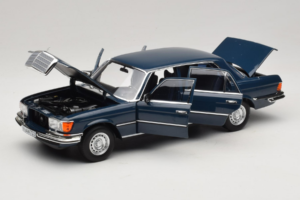 Mercedes 350 SEL W116 Hansa Blue Norev 1:18 183976 Метал — снимка 2 от 8
