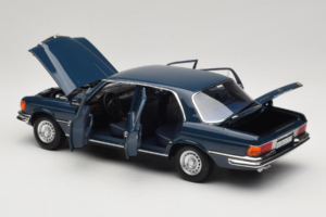Mercedes 350 SEL W116 Hansa Blue Norev 1:18 183976 Метал — снимка 5 от 8