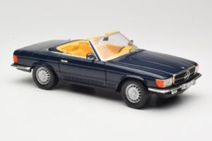 Mercedes 350 SL R107 Тъмносин Sun Star 1:18 MB003 Метал — снимка 6 от 8