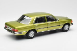 Mercedes 450 SEL W116 Citrus Зелен Дилърско Издание Norev 1:18 B66040683 Метал — снимка 3 от 8