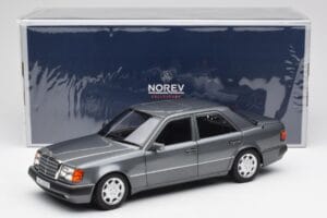 Mercedes 500 E W124 Pearl Сив Norev 1:18 183946 Метал — снимка 8 от 8