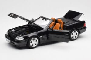 Mercedes SL 500 R129 Черен Norev 1:18 183750 Метал — снимка 2 от 10