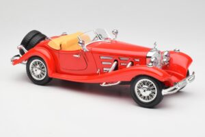 Mercedes 500K Roadster Червен Bburago 1:18 3020 Метал — снимка 6 от 8