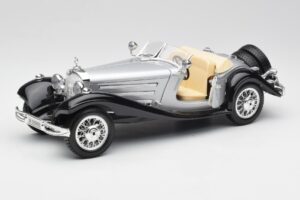 Mercedes 500K Roadster Сребрист Bburago 1:18 3020-M1 Метал — снимка 2 от 8