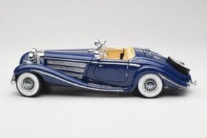 Mercedes 500K Special Roadster Синьо Maisto 1:18 56059 Метал — снимка 4 от 8