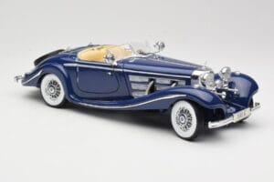 Mercedes 500K Special Roadster Синьо Maisto 1:18 56059 Метал — снимка 6 от 8